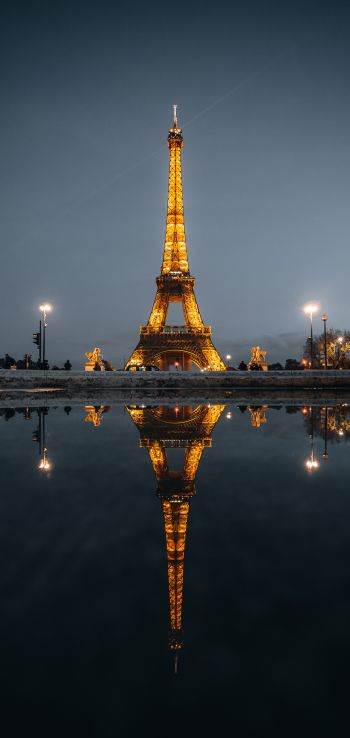 Обои 720x1520 Париж, Франция, Эйфелевая башня