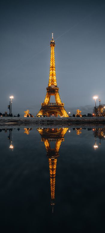 Обои 720x1600 Париж, Франция, Эйфелевая башня
