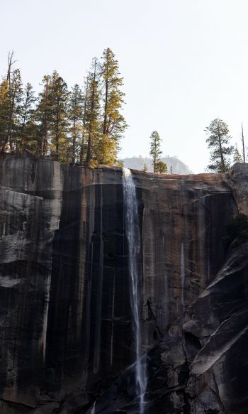 Vernal Falls, Yosemite Valley, California, USA Wallpaper 1200x2000