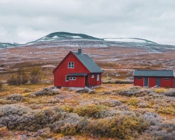 Norway, house, peninsula Wallpaper 1280x1024