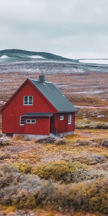 Norway, house, peninsula Wallpaper 720x1440