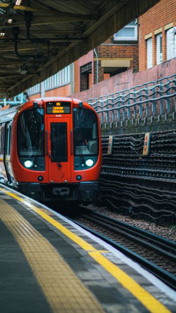 Обои 640x1136 Лондон, Великобритания, поезд, метро
