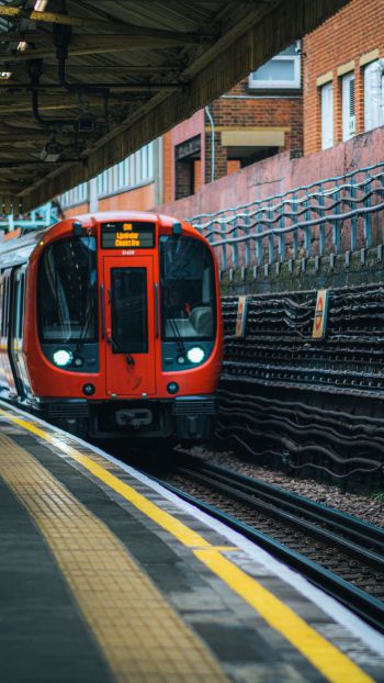Обои 720x1280 Лондон, Великобритания, поезд, метро