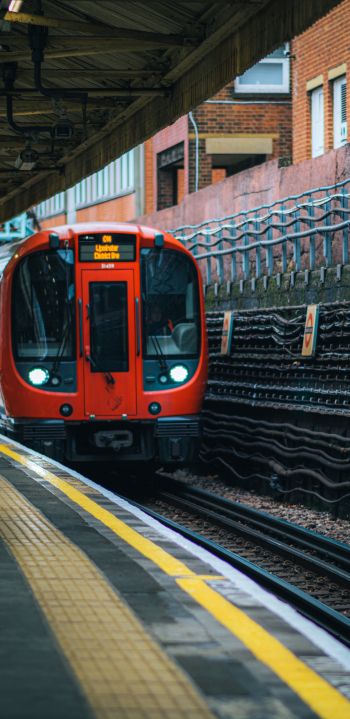 Обои 1440x2960 Лондон, Великобритания, поезд, метро