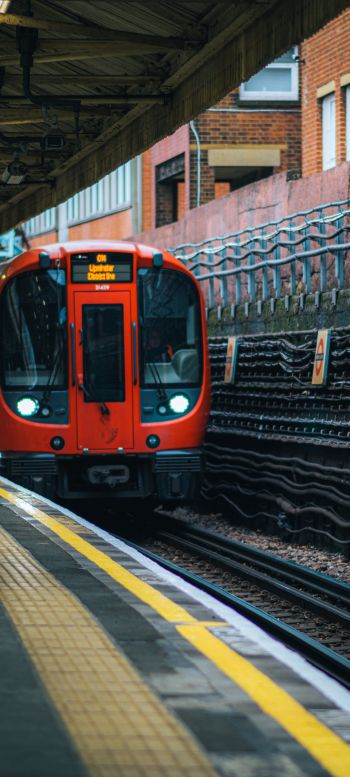 Обои 1440x3200 Лондон, Великобритания, поезд, метро