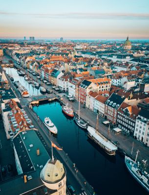 Copenhagen, Denmark, bird's eye view Wallpaper 2868x3757