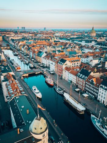 Copenhagen, Denmark, bird's eye view Wallpaper 1536x2048