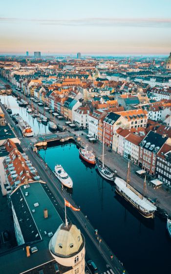 Copenhagen, Denmark, bird's eye view Wallpaper 1752x2800