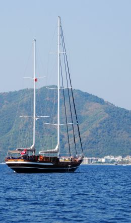 Turkey, sea, ship Wallpaper 600x1024