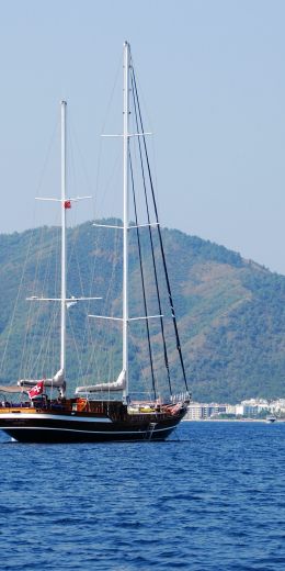 Turkey, sea, ship Wallpaper 720x1440