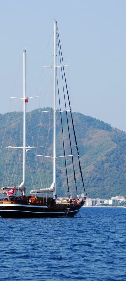 Turkey, sea, ship Wallpaper 720x1600