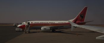 Обои 3440x1440 Виндхук, Намибия, самолет