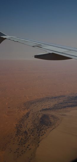Namibia, plane, flight Wallpaper 1080x2280