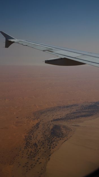 Namibia, plane, flight Wallpaper 640x1136