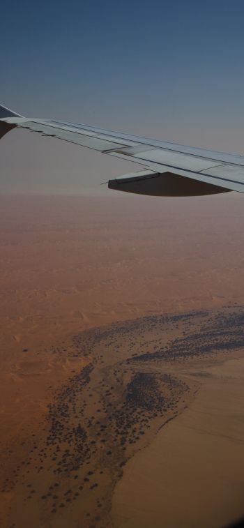 Namibia, plane, flight Wallpaper 1242x2688