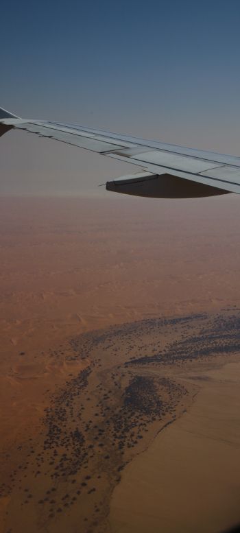 Namibia, plane, flight Wallpaper 1080x2400