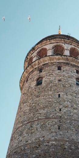 Galata, Beyoglu / Istanbul, Turkey, construction Wallpaper 720x1440