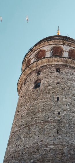 Galata, Beyoglu / Istanbul, Turkey, construction Wallpaper 1080x2340