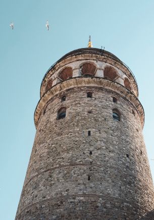 Galata, Beyoglu / Istanbul, Turkey, construction Wallpaper 1668x2388