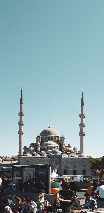 Обои 1440x2960 Спасатель, площадь Святой Софии, Фатих, Турция