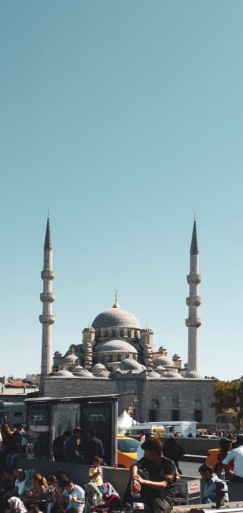 Обои 1440x3040 Спасатель, площадь Святой Софии, Фатих, Турция