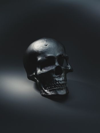 skull, black wallpaper Wallpaper 1668x2224