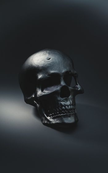 skull, black wallpaper Wallpaper 800x1280