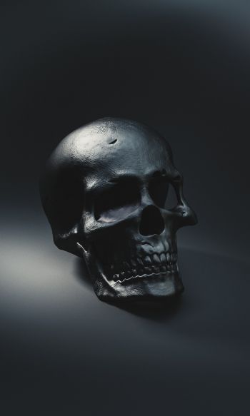 skull, black wallpaper Wallpaper 1200x2000