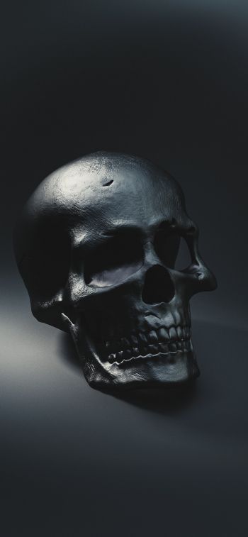 skull, black wallpaper Wallpaper 1125x2436