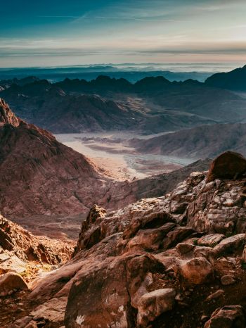 Обои 1620x2160 гора Синай, Египет, горный хребет