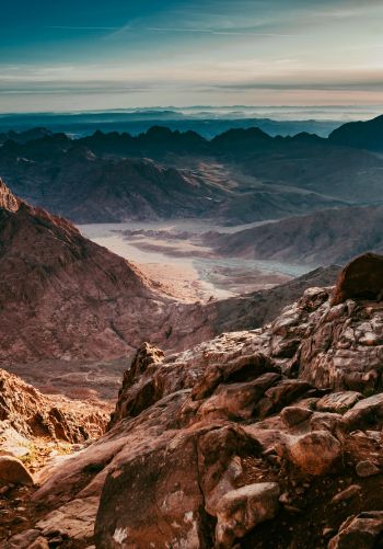 Mount Sinai, Egypt, mountain range Wallpaper 1668x2388