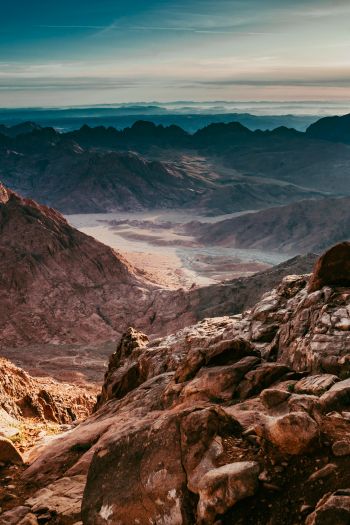 Mount Sinai, Egypt, mountain range Wallpaper 640x960