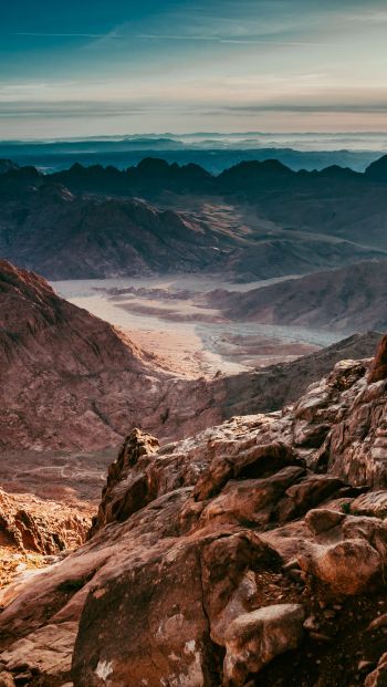 Mount Sinai, Egypt, mountain range Wallpaper 640x1136