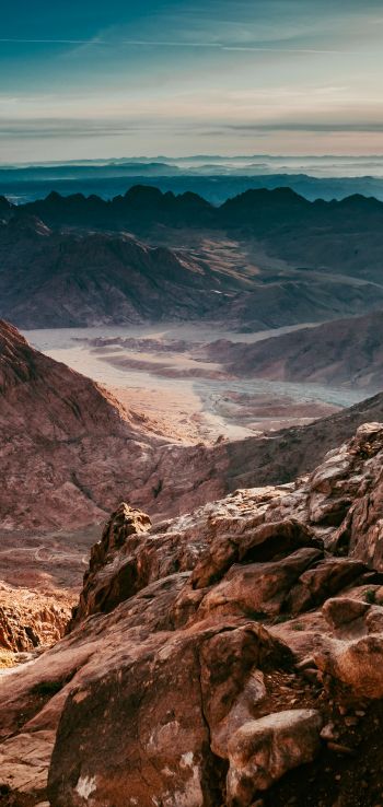 Mount Sinai, Egypt, mountain range Wallpaper 1440x3040