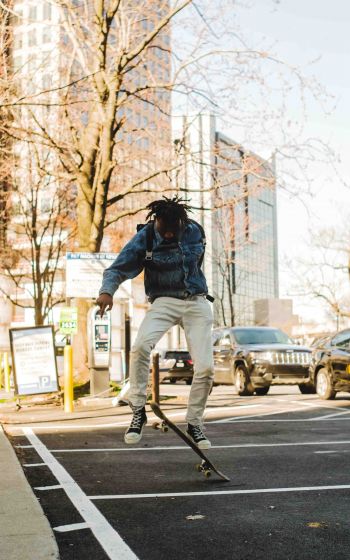 street photography, skateboard, man Wallpaper 800x1280