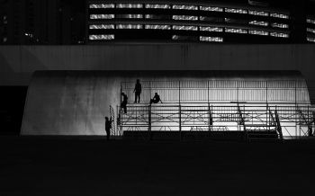 Sao Paulo, SP, Brazil, black and white photo Wallpaper 2560x1600