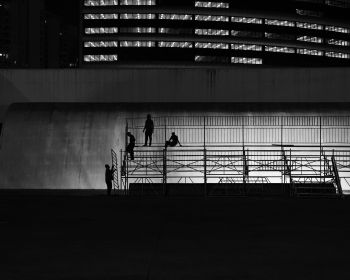 Sao Paulo, SP, Brazil, black and white photo Wallpaper 1280x1024