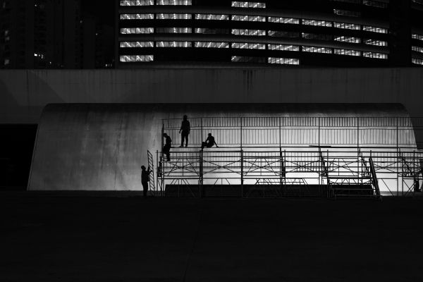 Sao Paulo, SP, Brazil, black and white photo Wallpaper 5892x3928
