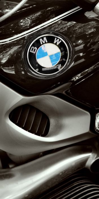 Обои 720x1440 BMW, логотип, хром