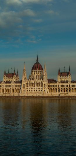 Budapest, hungary, parliament, construction Wallpaper 1080x2220