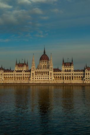Budapest, hungary, parliament, construction Wallpaper 640x960
