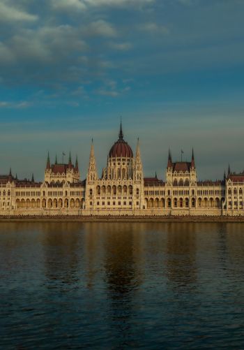 Budapest, hungary, parliament, construction Wallpaper 1668x2388