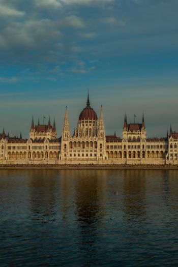 Budapest, hungary, parliament, construction Wallpaper 640x960
