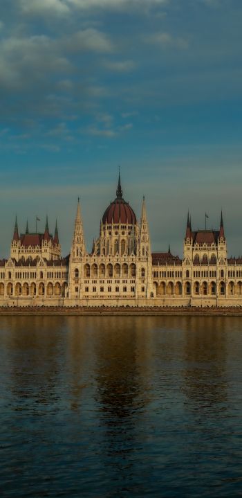Budapest, hungary, parliament, construction Wallpaper 1080x2220