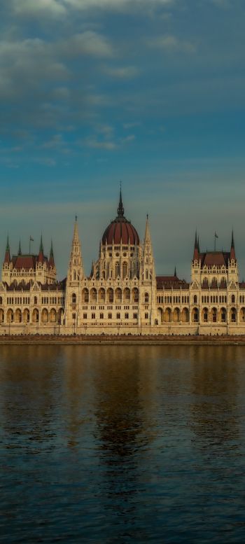 Budapest, hungary, parliament, construction Wallpaper 1080x2400
