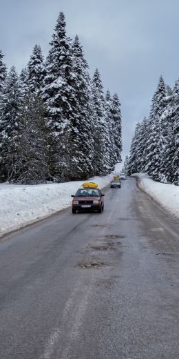 Be, Be, Turkey, winter, road Wallpaper 720x1440