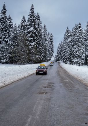 Be, Be, Turkey, winter, road Wallpaper 1668x2388