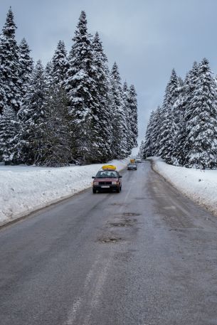 Be, Be, Turkey, winter, road Wallpaper 640x960