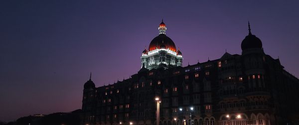 Taj Mahal Palace Hotel, Apollo Bandar, Kolaba, Mumbai, Maharashtra, India Wallpaper 3440x1440