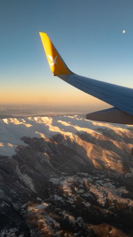 Bursa, Turkey, plane, flight, above ground Wallpaper 720x1280